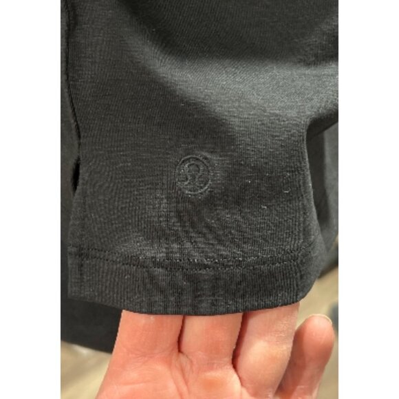 Lululemon Black Crewneck Short Sleeve Cotton Tee Size 12 - Picture 9 of 11